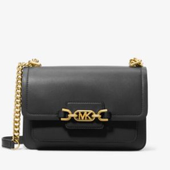 NWT Heather Large Leather Shoulder Bag - Picture 1 of 10